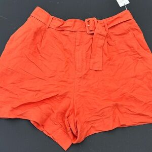 Women's Orange Belted Shorts xxl